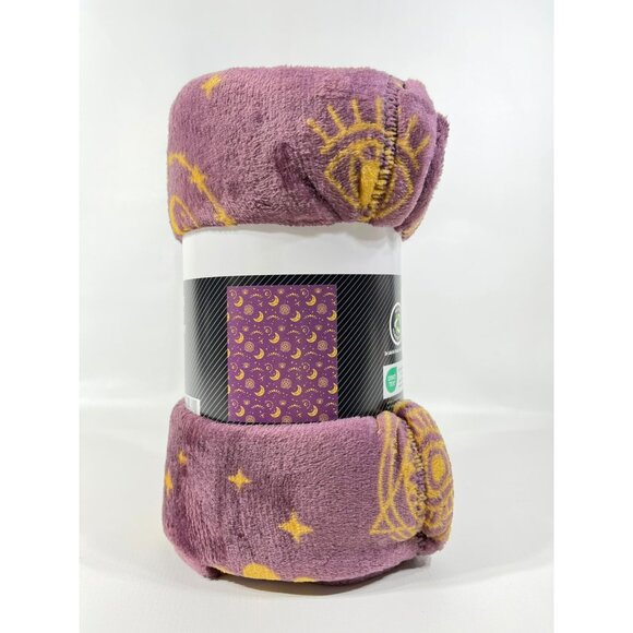 Halloween Mystical Constellation Plush Throw Blanket 50" x 60" - Picture 7 of 9